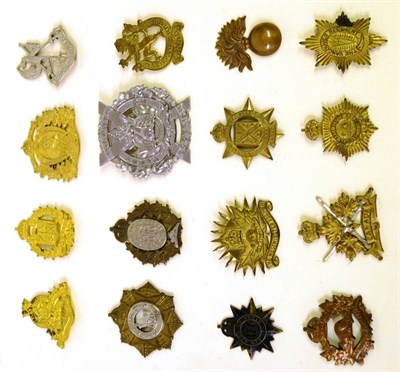 Lot 38 - A Collection of Sixteen Second World War Canadian Cap Badges, in brass, bronze, bi-metal and...