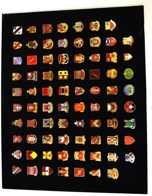 Lot 41 - A Collection of Seventy Eight Distinctive Insignia Badges of the US Army Artillery Units, in...