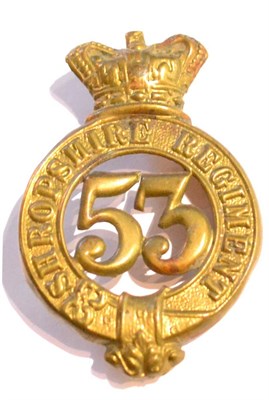 Lot 44 - An OR's 1874 Pattern Brass Glengarry Badge, to the 53rd  Shropshire Regiment