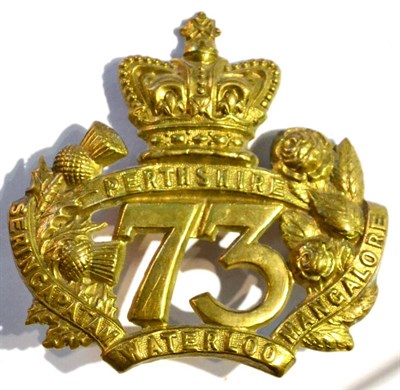 Lot 45 - An OR's 1874 Pattern Brass Glengarry Badge, to the 73rd  Perthshire Regiment