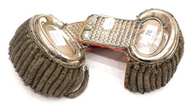 Lot 76 - A Pair of 19th Century Silver Plated Epaulettes to an Officer of the Northumberland and...