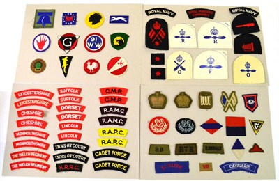 Lot 82 - A Collection of Sixty Eight Embroidered Cloth Insignia, including Royal Marines Commando and...