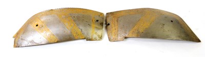 Lot 105 - Two Late 16th Century Italian Steel Saddle Cantle Plates, each of slightly convex shaped...