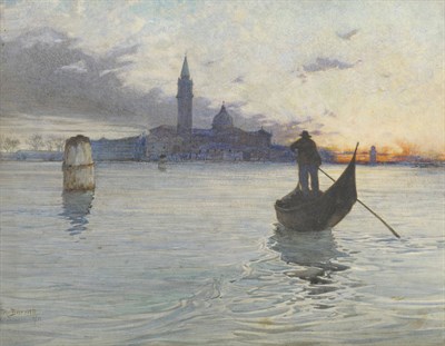 Lot 411 - Reginald Barratt (1861-1917) S.Giorgio, Venice Signed and dated 1911, watercolour, 20cm by 26.3cm