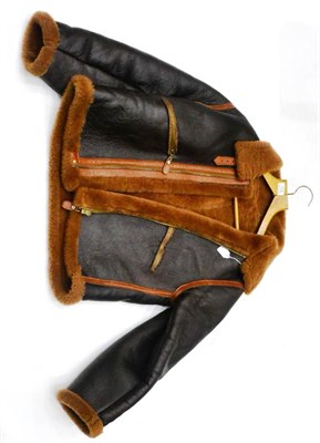 Lot 115 - A Sheepskin Flying Jacket for a Boy or Lady,  by Martin Gould Leathers, with zip front fastener and