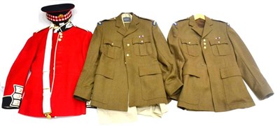 Lot 116 - A Uniform to a Guardsman of the 1st Battalion Scots Guards, comprising a No.1 Service dress...