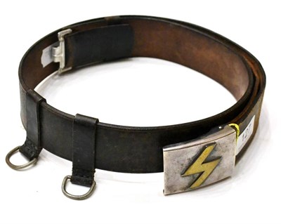 Lot 127 - A German Third Reich Hitler Youth Belt and Buckle, the stainless steel buckle of rectangular...