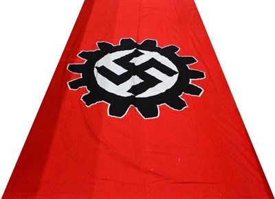 Lot 143 - A German Third Reich DAF (German Labour Front) Large Linen Banner, of three piece construction, the