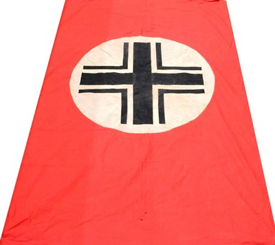 Lot 154 - A German Third Reich Vehicle Identity Flag, of rectangular form, one side applied with a white...