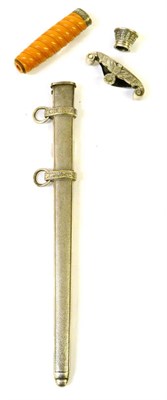 Lot 159 - The Scabbard and hilt for a German Third Reich Army Dagger, with silver plated pommel, collar...