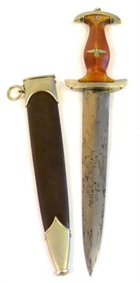 Lot 162 - A German Third Reich Full SA Roehm Dagger, the double edge steel blade etched Alles fur Deutschland