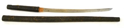 Lot 169 - A Japanese Walking Stick Wakizashi, the 43cm single edge steel blade with traces of a hamon,...