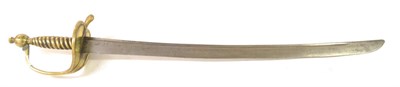 Lot 193 - A British 1742 Pattern Hanger, the 56.5cm single edge steel blade with a narrow fuller to the...