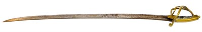 Lot 202 - A 19th Century German Cavalry Sword, with 77cm single edge fullered steel blade, the brass...