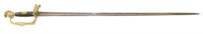 Lot 203 - An Early 19th Century Sword, the 81cm single edge fullered steel blade engraved with scrolling...