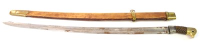 Lot 218 - A Russian Shasqua, the 81cm single edge steel blade stamped 3r3 32c to one side at the ricasso, the