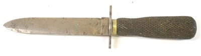 Lot 225 - An Army and Navy Small Bowie Knife, the 15cm single edge steel blade stamped ARMY & NAVY CSL,...