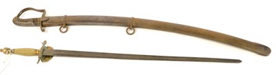 Lot 231 - A British 1796 Pattern Light Cavalry Trooper's Sword, the 81cm single edge fullered steel blade...