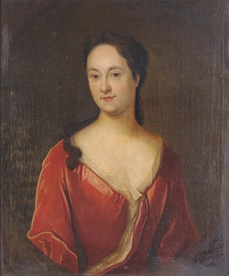 Lot 423 - English School, early 18th century Portrait of a Mrs Warwick Oben (nee Taylder) of...