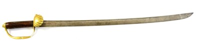 Lot 242 - An 18th Century French Infantry/Hunting Sword, the 65cm single edge steel blade with a narrow...