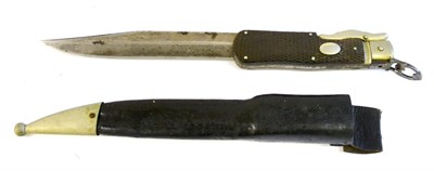 Lot 248 - A 19th Century Folding Lock Knife by J E Dittert & Co, Saxony, the 24.5cm clip point steel...