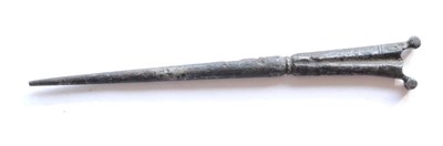 Lot 355 - A 17th Century Steel Bodkin (Gun Cleaning Needle), of stiletto form with flat fluted gunstock...