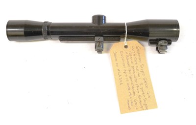 Lot 359 - A German Geco Rifle Scope x 4, numbered K46396, with no.1 three post sniper reticle, with claw...