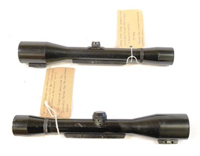 Lot 363 - A Geco Schmidt & Bender 6 x 42 L49 Rifle Scope, with no.1 three post sniper reticle; a Hubertus 6 x