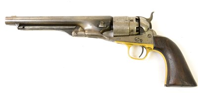 Lot 442 - A Colt Model 1860 Army Six Shot Single Action Percussion Revolver, the 20cm cylindrical barrel...