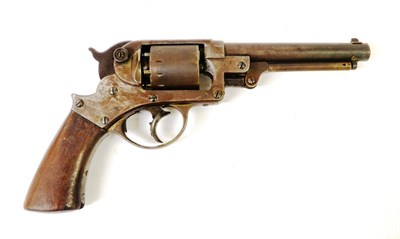 Lot 446 - A Starr Arms Company .44 Calibre Double Action Six Shot Percussion Revolver, with 15cm steel...