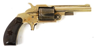 Lot 447 - A Smith's New Model .36 Calibre Rimfire Five Shot Revolver, the 7cm steel barrel signed on the...