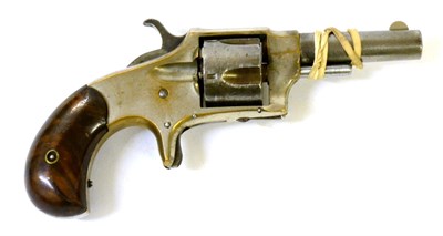 Lot 451 - A .32 Calibre Five Shot Single Action Revolver, with plated finish, 6.5cm steel barrel, stamped...