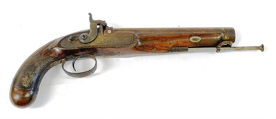 Lot 460 - A 19th Century Percussion Cap Officer's Pistol by W Parker, 233 Holborn, London, the 20cm octagonal