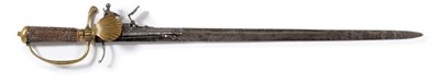 Lot 466 - A Rare 18th Century Austrian Combined Flintlock Pistol and Sword by F Sturm, Salzburg, the 10cm...