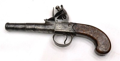 Lot 467 - An 18th Century Queen Anne Flintlock Overcoat Pistol by Stanton of London, with 5.5cm turn-off...