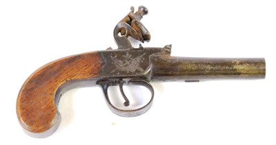 Lot 469 - An 18th Century Flintlock Pocket Pistol by Webster & Stovin, the 6cm turn-off steel barrel with...