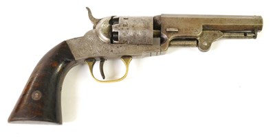 Lot 484 - A London Pistol Company Six Shot Single Action Percussion Revolver, the 10cm octagonal steel barrel