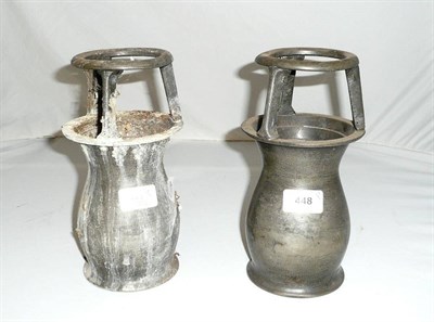 Lot 448 - A Pair of Pewter Bottle Driers in 18th Century Style, each of bellied shape with ring support...