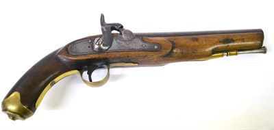 Lot 491 - A British 1796 Pattern Heavy Dragoon Pistol, converted to a percussion cap by Blake of Wapping...