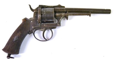 Lot 494 - A Meyer's Patent 9mm Police/Military Style Six Shot Double Action Pinfire Revolver, the 14cm barrel