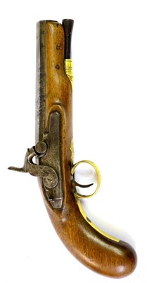 Lot 499 - An Early 19th Century Percussion Overcoat Pistol by Trulock & Son, Dublin., converted from a...