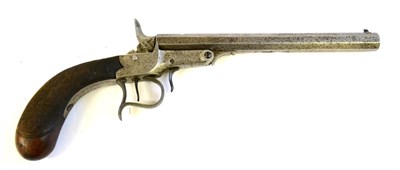 Lot 503 - A 19th Century Rimfire Target/Parlour Pistol, the 20.5cm octagonal steel barrel engraved E M REILLY