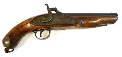 Lot 504 - A 19th Century Percussion Service Pistol, the 18cm steel barrel with Birmingham proof marks,...