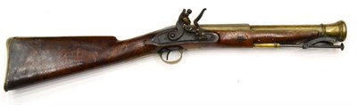 Lot 515 - An 18th Century Irish Flintlock Blunderbuss by Fowler of Dublin, the 36.5cm brass two stage...