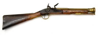 Lot 516 - An 18th Century Irish Flintlock Blunderbuss by Fowler of Dublin, the 36cm brass two stage...