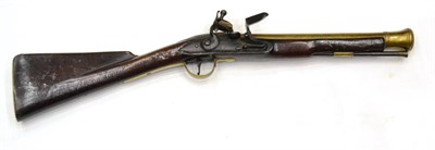 Lot 521 - An 18th Century Tower Flintlock Blunderbuss, the 35cm brass  cannon barrel with London proof marks