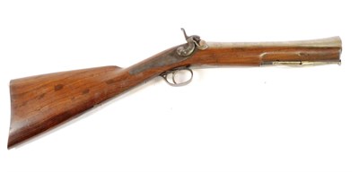 Lot 524 - A 19th Century Indian Percussion Cap Blunderbuss, the 15cm flared steel barrel stamped with ex...