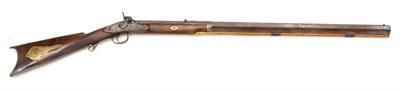 Lot 534 - A 19th Century Canadian Percussion Plains Rifle by W P Marston, Toronto, the 88cm browned octagonal