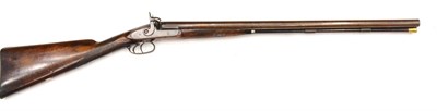 Lot 540 - A Perrins Double Barrel Percussion Sporting Gun, the 68cm browned steel barrels engraved London...