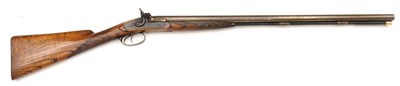 Lot 541 - A Keep Bros. Double Barrel Percussion Sporting Gun, with 74cm steel barrels, signed and foliate...